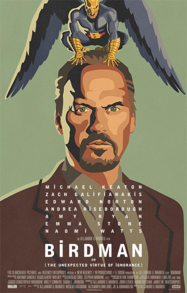 Het prachtige affice van 'Birdman'