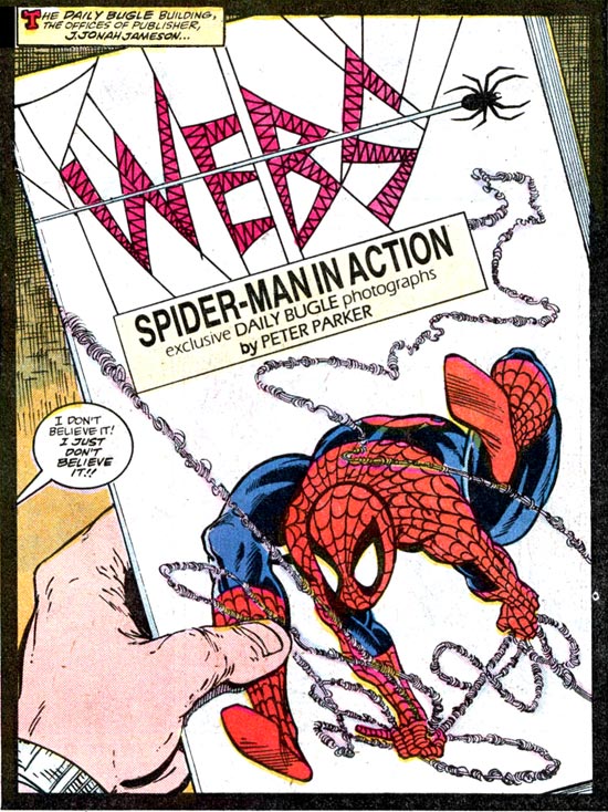 Het omslag van het fictieve boek 'Webs'. Illustratie: Todd McFarlane