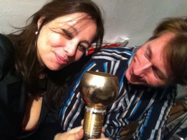 Tas & Tonio en de Hal Foster Award. Foto: Natasja van Loon. Een award selfie dus. 